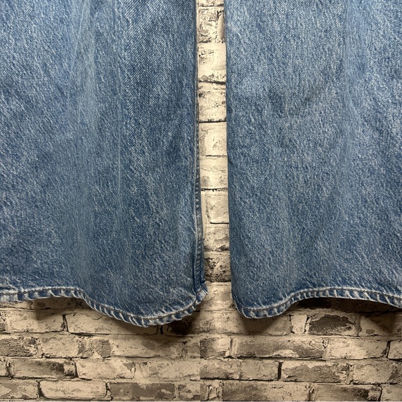 EUC Reformation Cary High Rise Slouchy Wide Leg Light Wash Blue Jeans Sz 31 - Picture 6 of 16